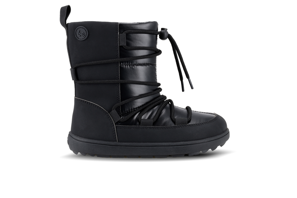 Be Lenka Kids - Snowfox All Black - Barefoot Snow Boots