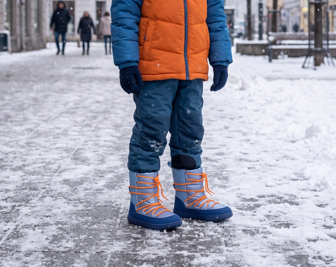 Be Lenka Kids - Snowfox Blue - Barefoot Snow Boots
