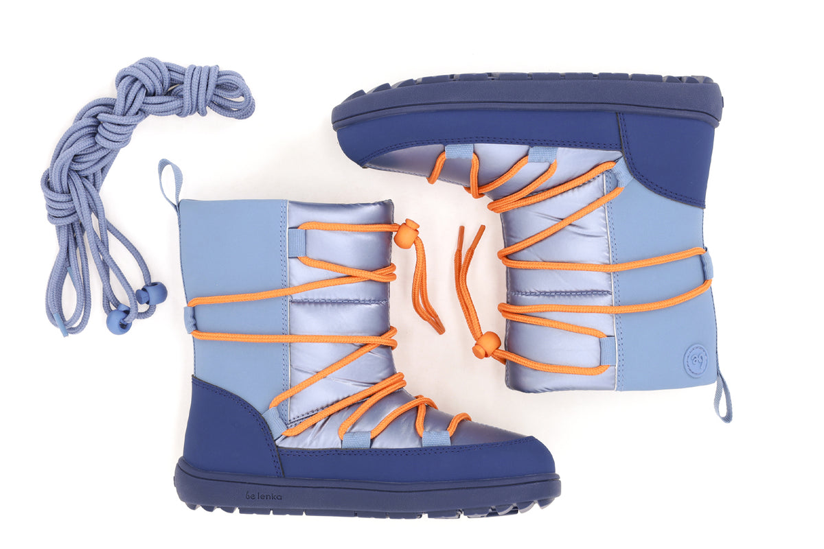 Be Lenka Kids - Snowfox Blue - Barefoot Snow Boots