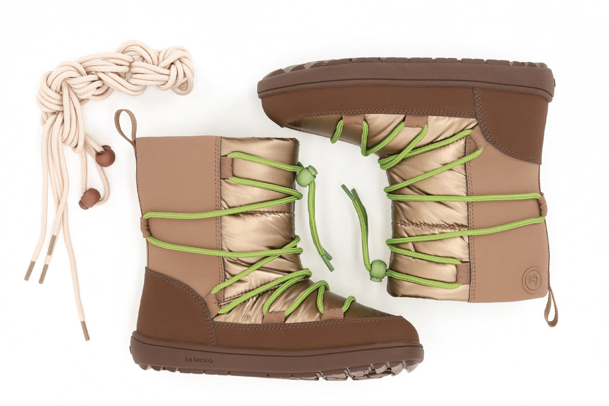 Be Lenka Kids - Snowfox Brown - Botas de neve barefoot