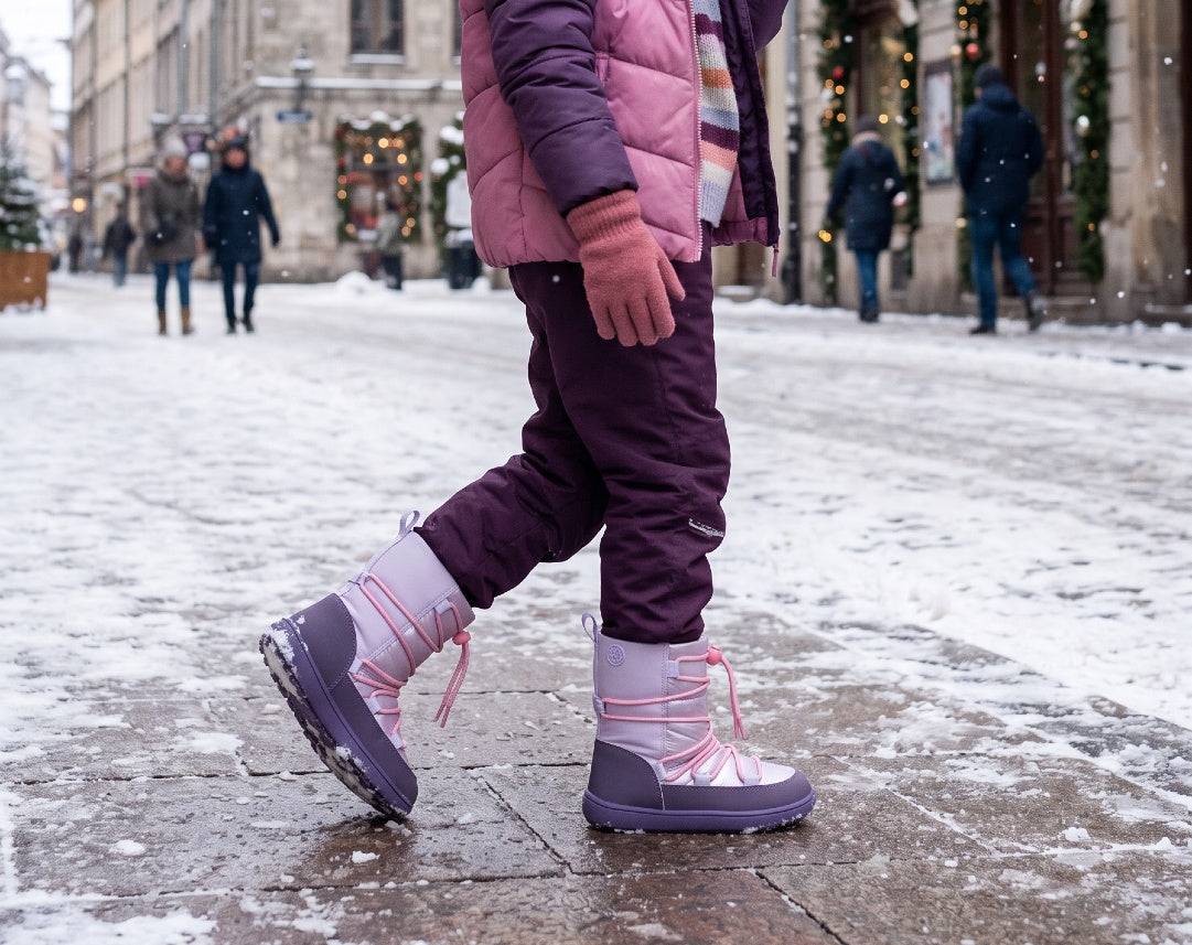 Be Lenka Kids - Snowfox Purple - Botas de neve barefoot