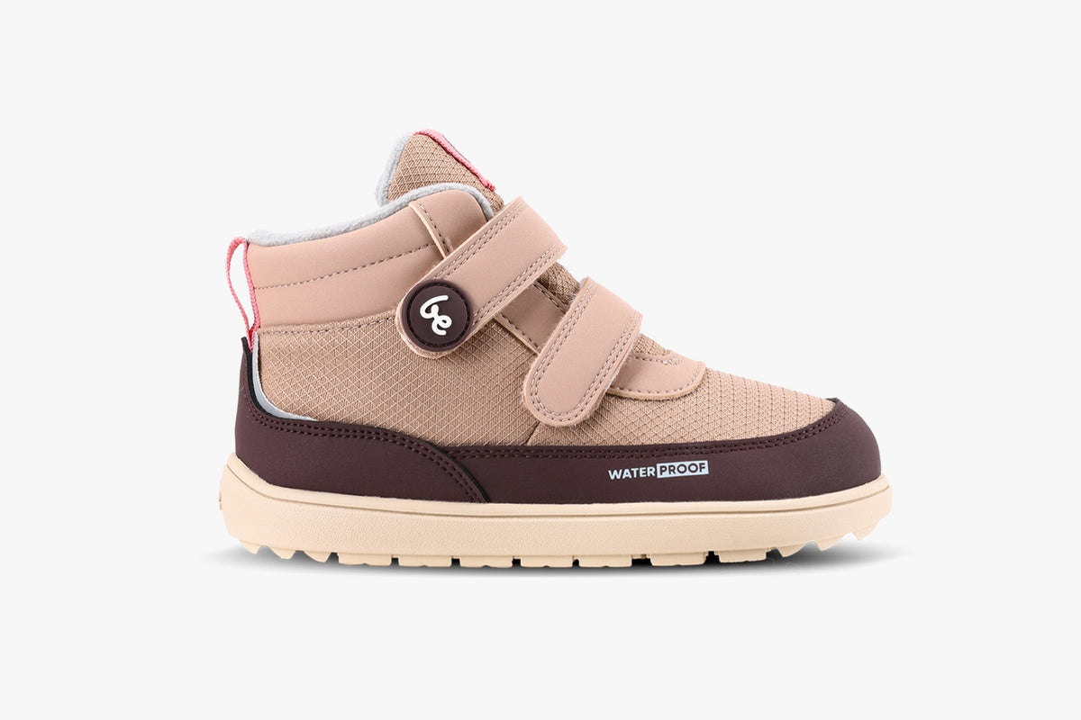 Be Lenka Kids - Zippu Beige & Burgundy - Botas barefoot de invierno