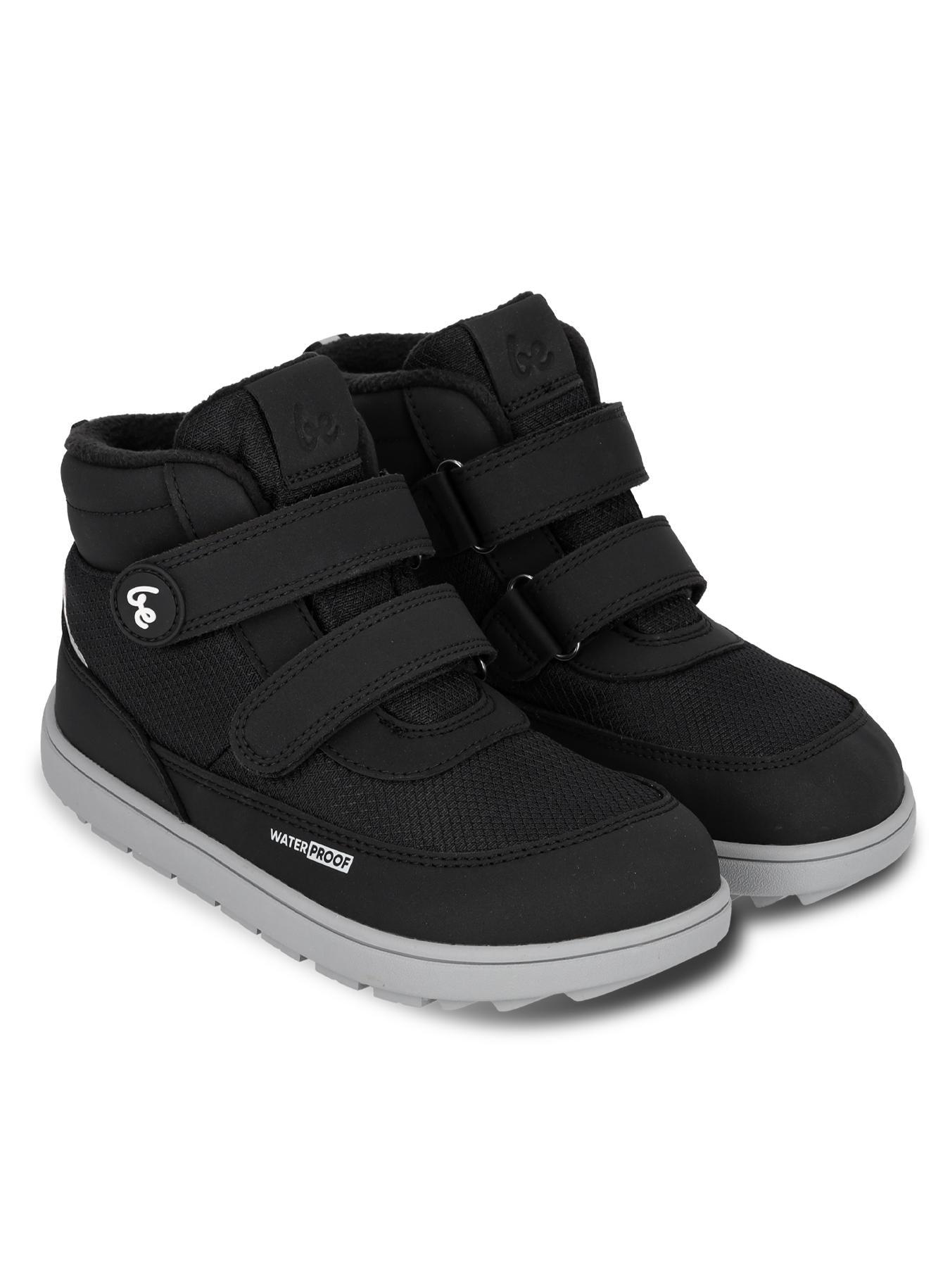 Be Lenka Kids - Zippu Black & Grey - Zapatos barefoot de invierno