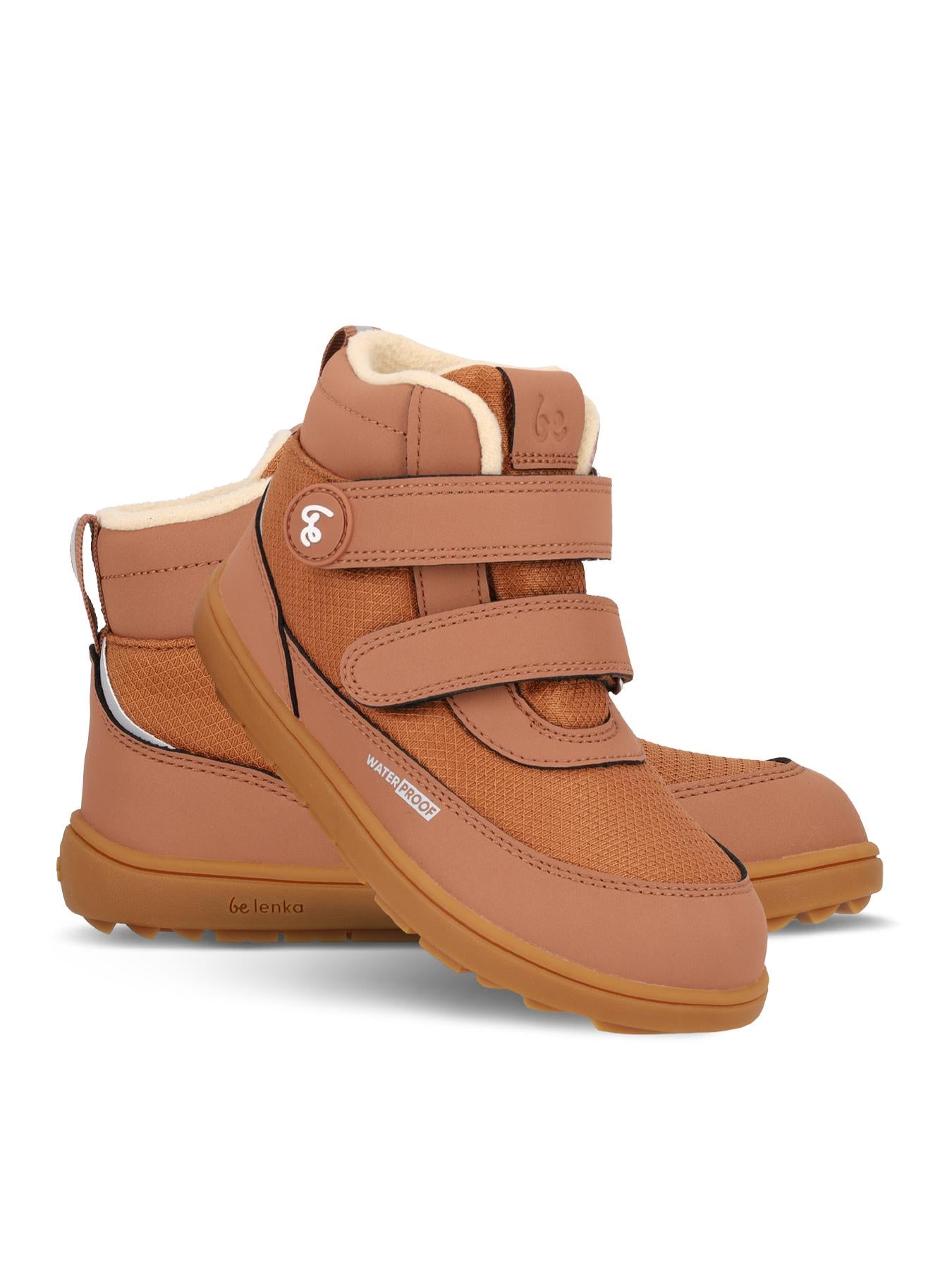 Be Lenka Kids - Zippu Junior All Brown - Zapatos barefoot de invierno