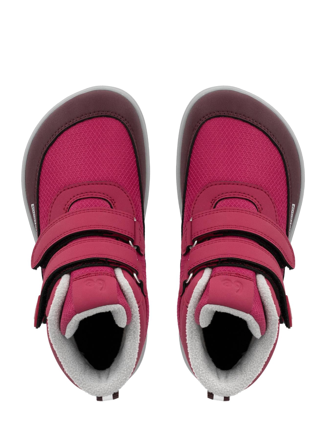 Be Lenka Kids - Zippu Junior Berry & Grey - Zapatos barefoot de invierno