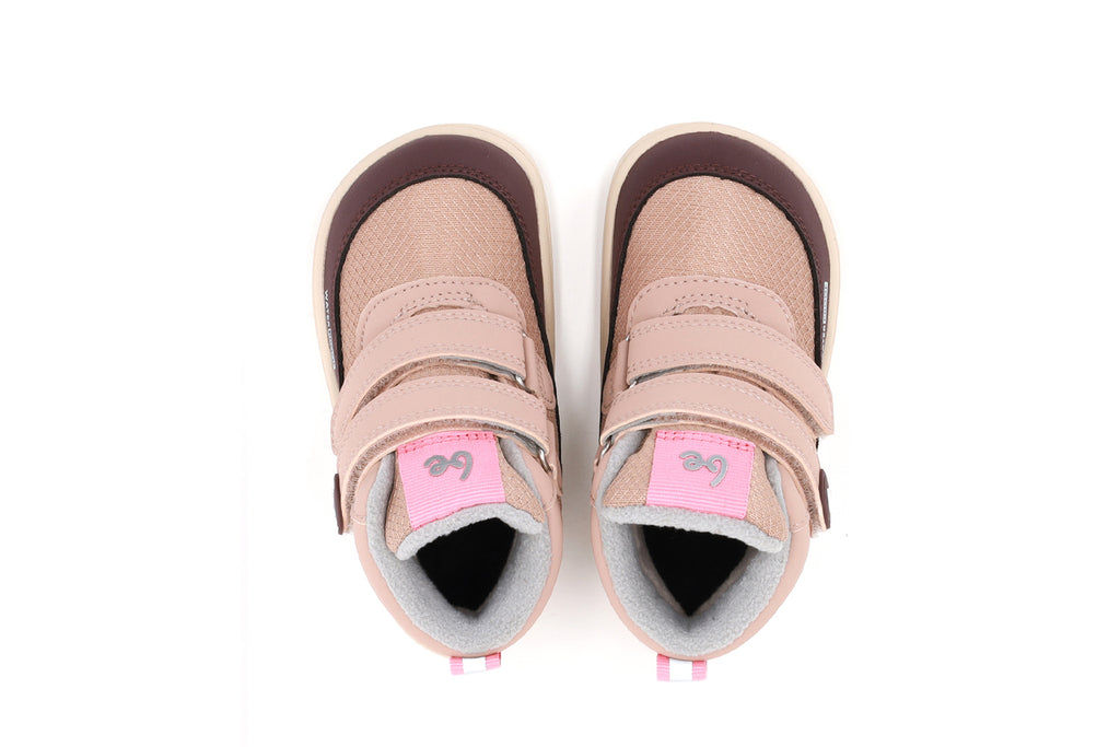 Be Lenka Kids - Zippu Preschool Beige & Burgundy - Botas barefoot de invierno