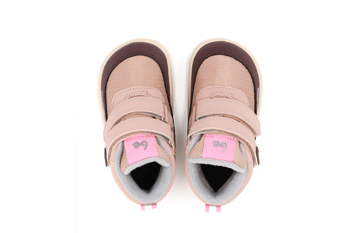 Be Lenka Kids - Zippu Preschool Beige & Burgundy - Botas barefoot de invierno