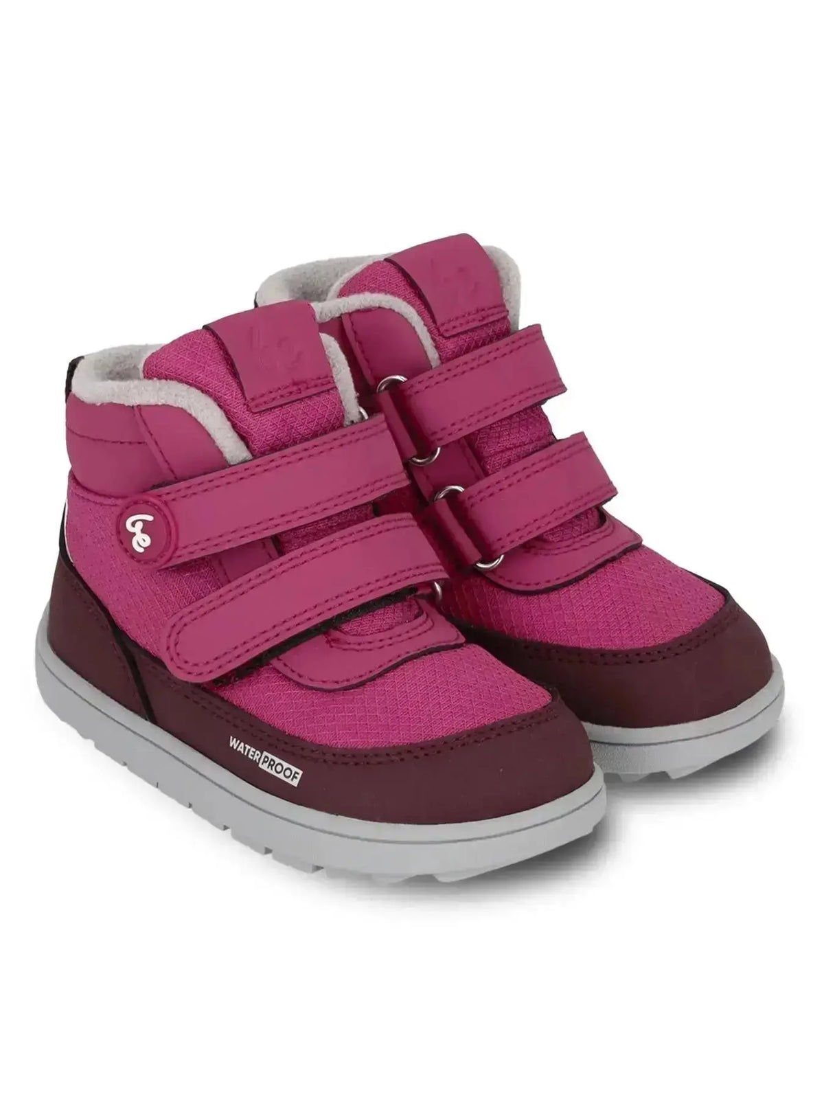 Be Lenka Kids - Zippu Preschool Berry & Grey - Botas respetuosas primeros pasos cereza