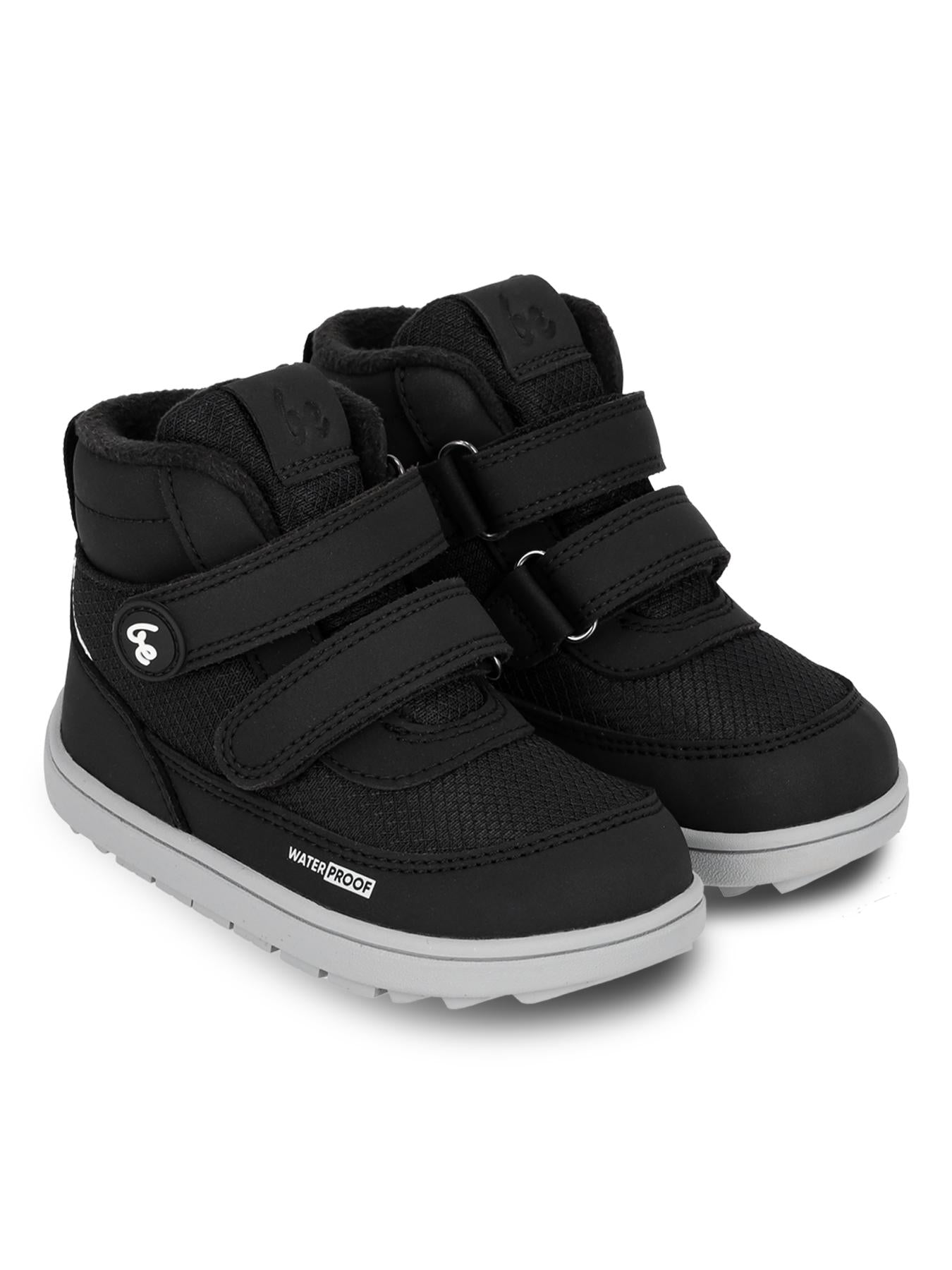 Be Lenka Kids - Zippu Preschool Black & Grey - Zapatos barefoot de invierno