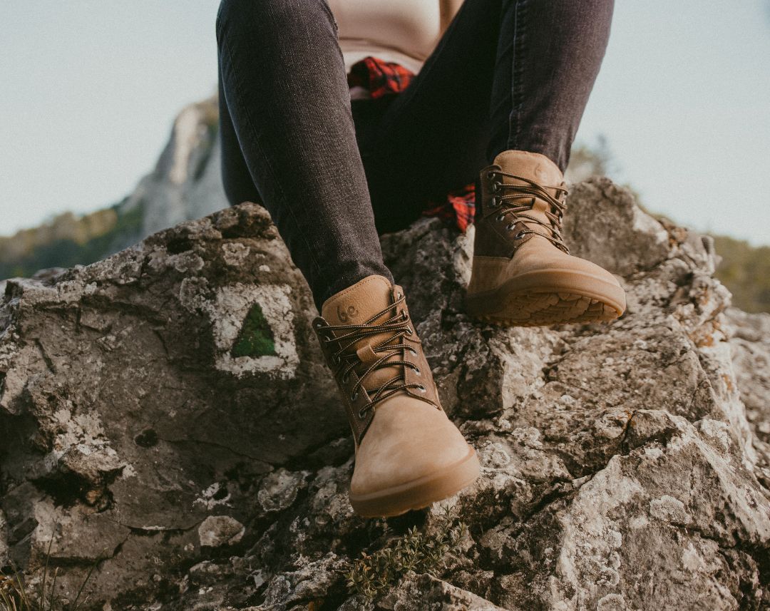 Be Lenka - Nevada Neo Sand & Dark Brown - Botines barefoot-Zapatos barefoot-Be Lenka-Cacles Barefoot