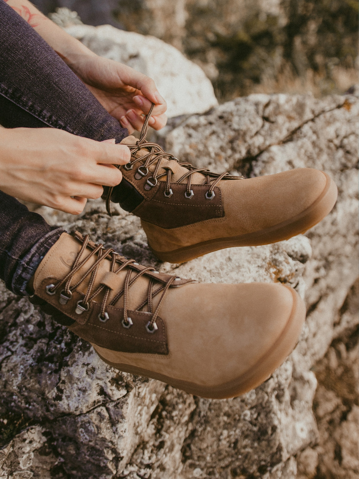 Be Lenka - Nevada Neo Sand & Dark Brown - Botines barefoot-Zapatos barefoot-Be Lenka-Cacles Barefoot