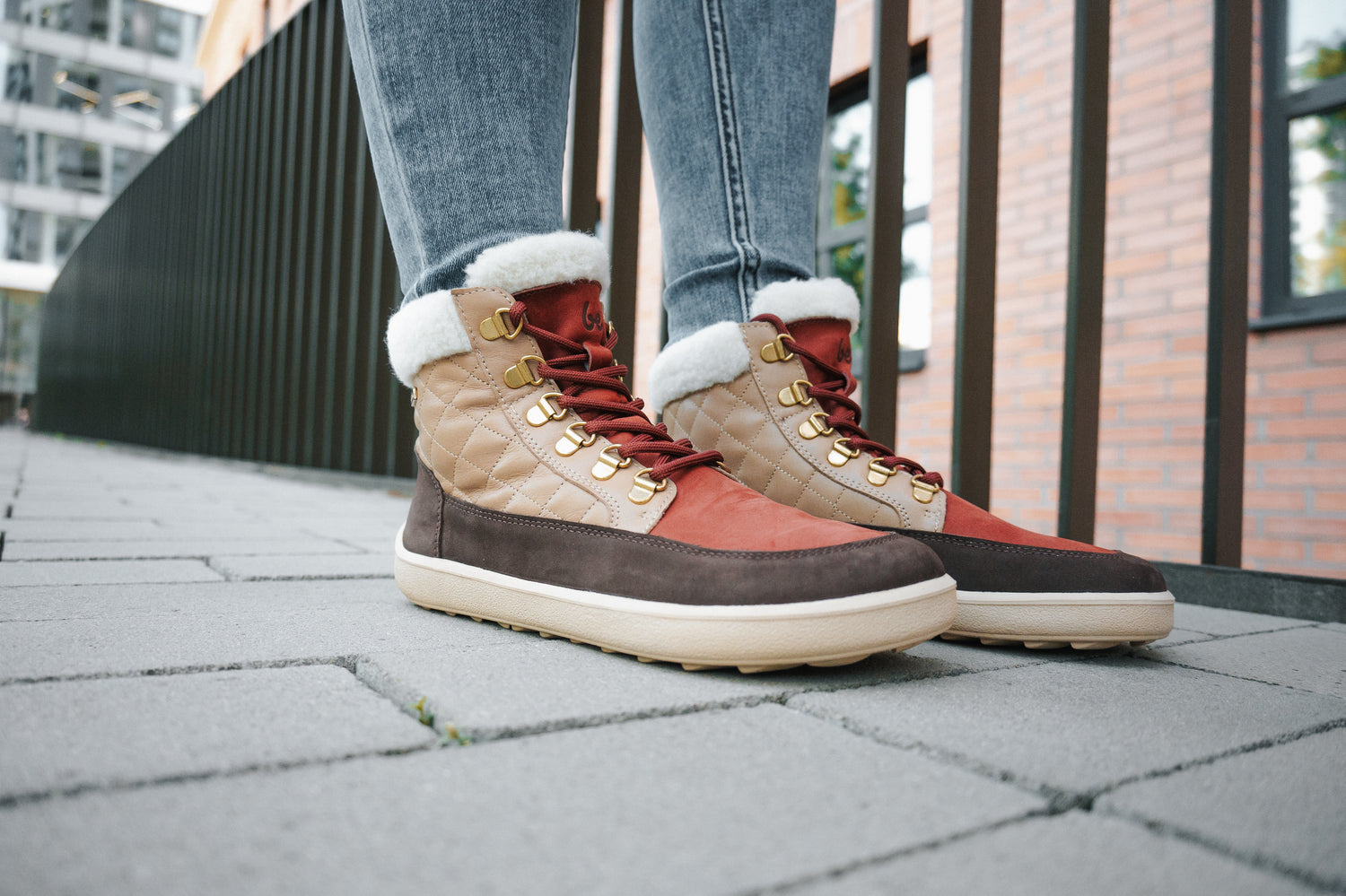 Be Lenka - Olivia Brown & Burgundy - Botas barefoot-Be Lenka-Cacles Barefoot-Tienda de calzado barefoot respetuoso minimalista