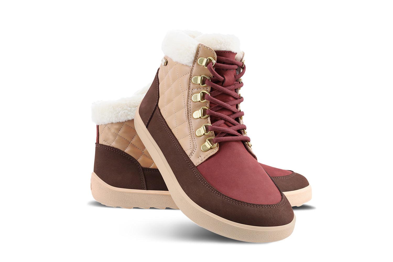 Be Lenka - Olivia Brown & Burgundy - Botas barefoot-Be Lenka-Cacles Barefoot-Tienda de calzado barefoot respetuoso minimalista