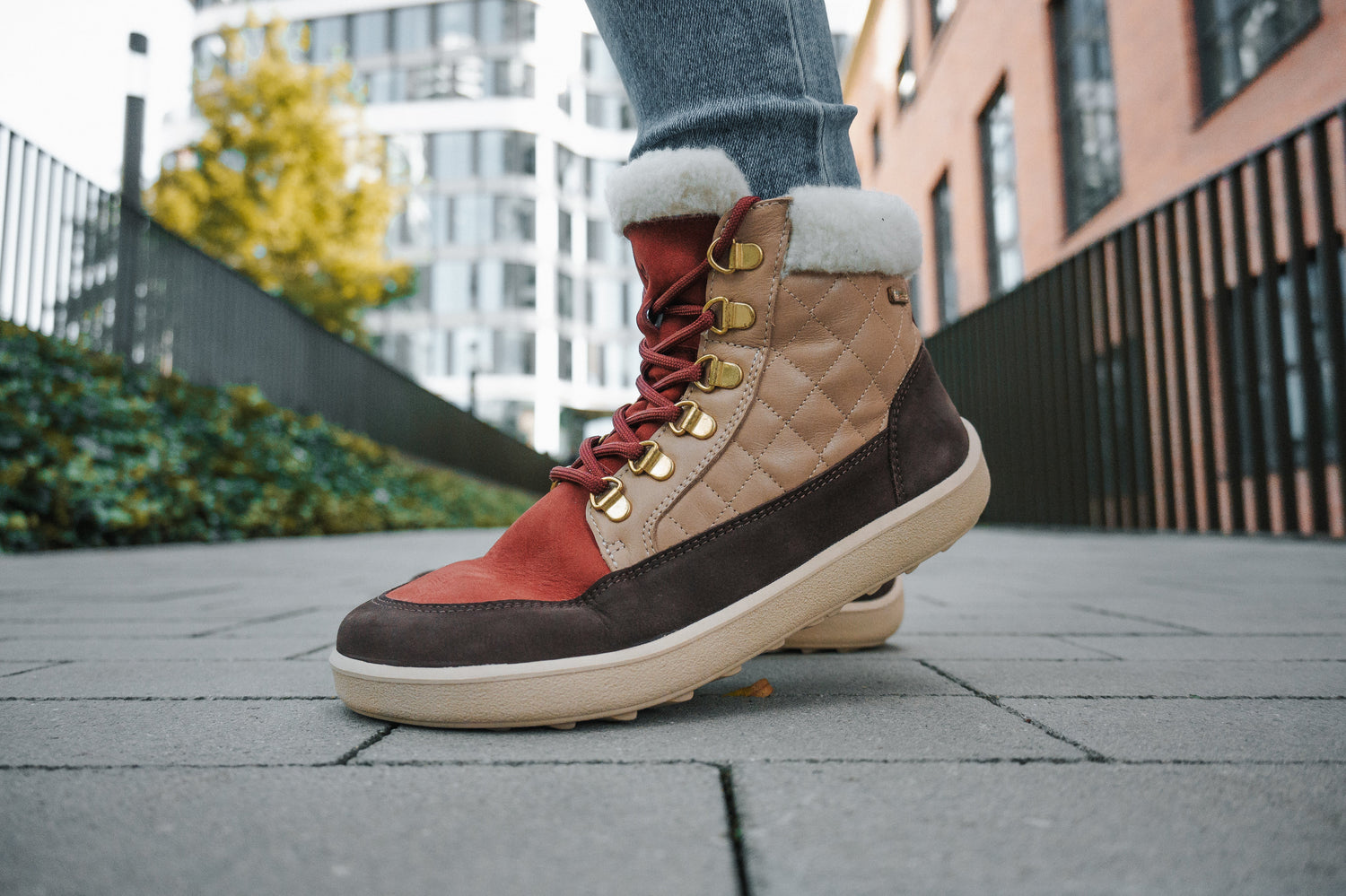 Be Lenka - Olivia Brown & Burgundy - Botas barefoot-Be Lenka-Cacles Barefoot-Tienda de calzado barefoot respetuoso minimalista