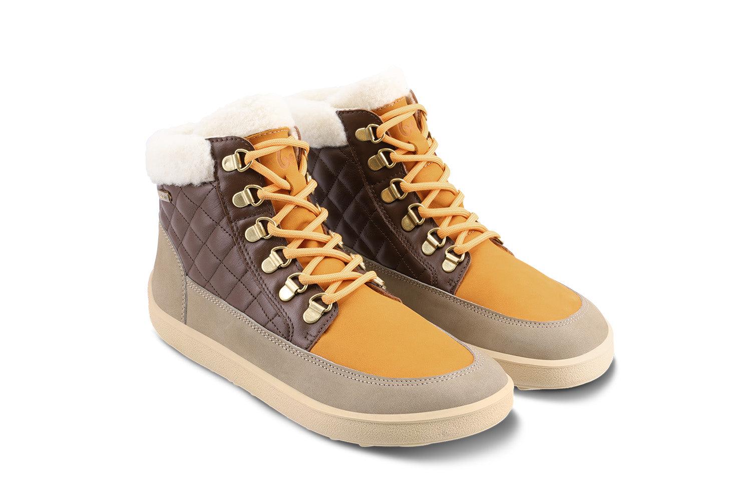 Be Lenka - Olivia Taupe, Dark Brown & Orange - Botas barefoot-Be Lenka-Cacles Barefoot-Tienda de calzado barefoot respetuoso minimalista