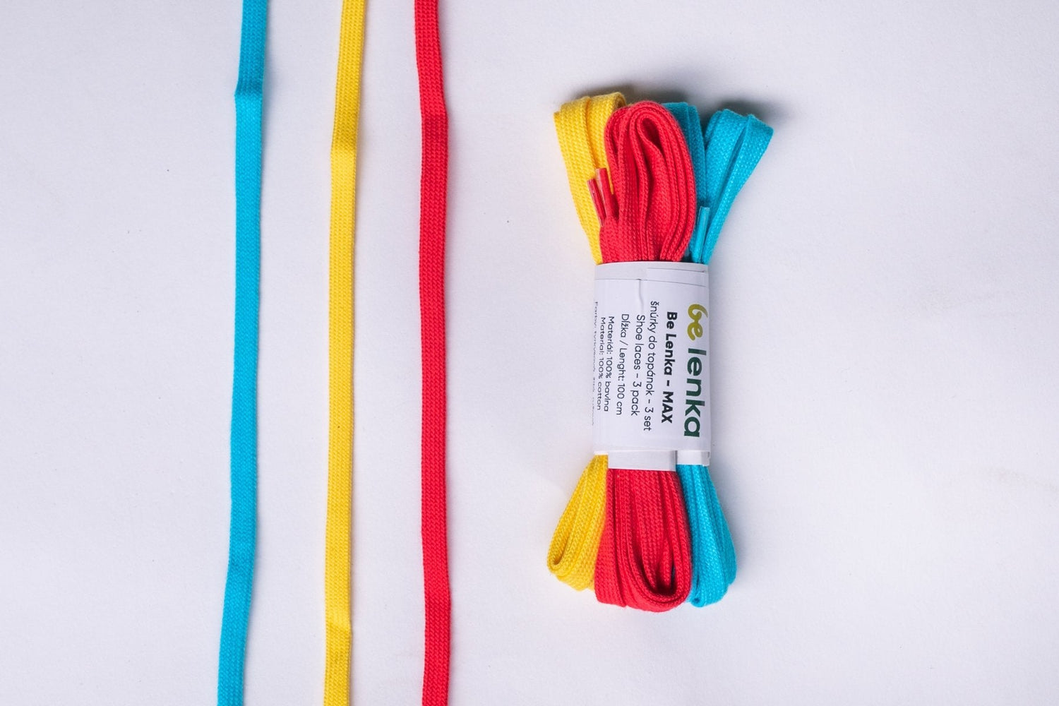 Pack 3 cordones de colores - Sam - 100 cm-Be Lenka-Cacles Barefoot