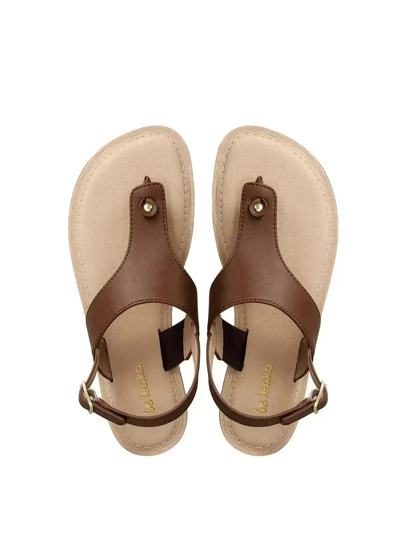 Be Lenka - Promenade Dark Brown - Sandalias barefoot marrones para mujer