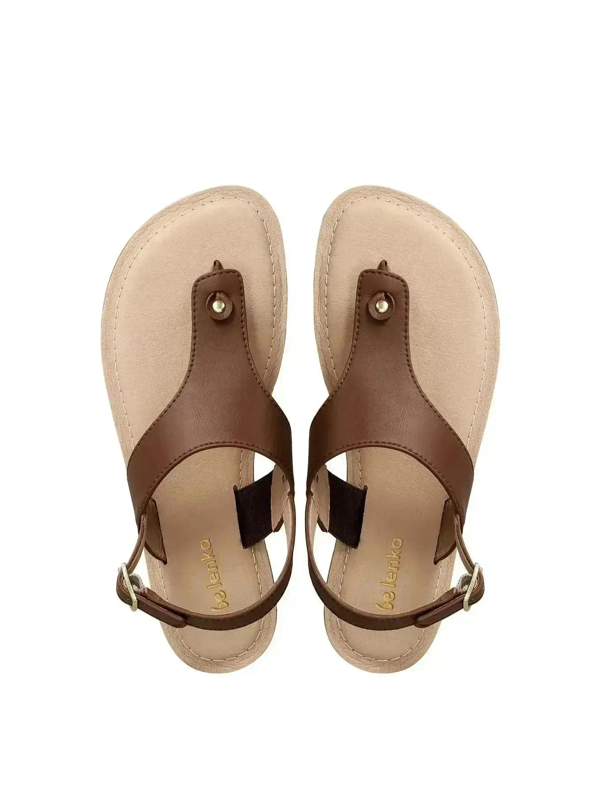 Be Lenka - Promenade Dark Brown - Sandalias barefoot marrones para mujer