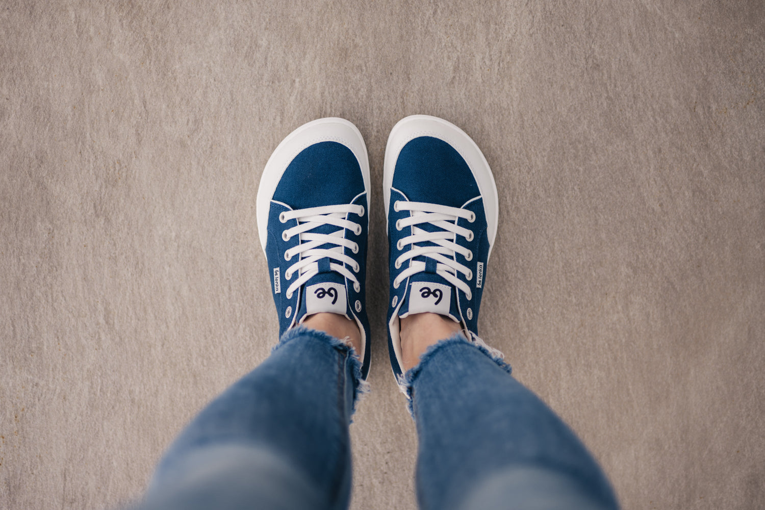 Be Lenka - Rebound Dark Blue & White - Lonetas barefoot-Be Lenka-Cacles Barefoot-Tienda de calzado barefoot respetuoso minimalista