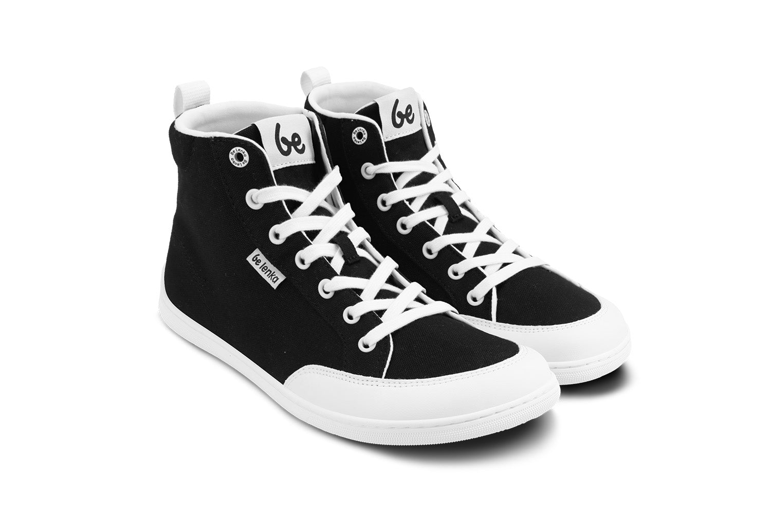 Be Lenka - Rebound High Top Black & White - Lonetas barefoot-Be Lenka-Cacles Barefoot-Tienda de calzado barefoot respetuoso minimalista