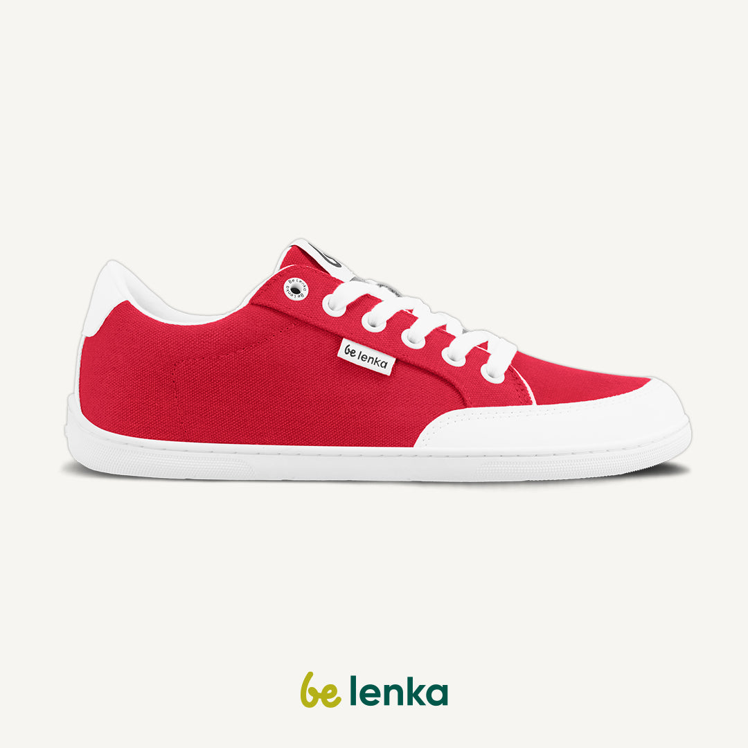 Be Lenka - Rebound Red & White - Lonetas barefoot-Be Lenka-Cacles Barefoot-Tienda de calzado barefoot respetuoso minimalista