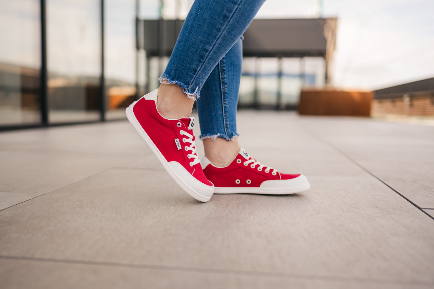 Be Lenka - Rebound Red & White - Lonetas barefoot-Be Lenka-Cacles Barefoot-Tienda de calzado barefoot respetuoso minimalista
