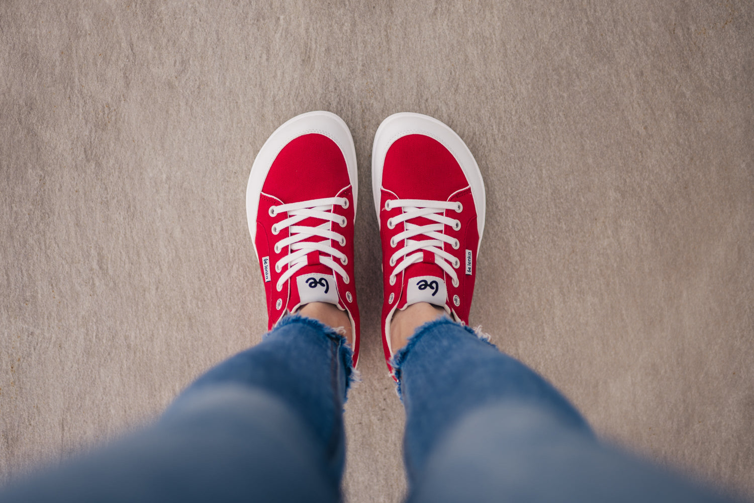 Be Lenka - Rebound Red & White - Lonetas barefoot-Be Lenka-Cacles Barefoot-Tienda de calzado barefoot respetuoso minimalista