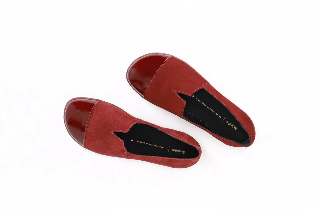 Be Lenka - Rosaluna Burgundy - Mocasines barefoot para mujer
