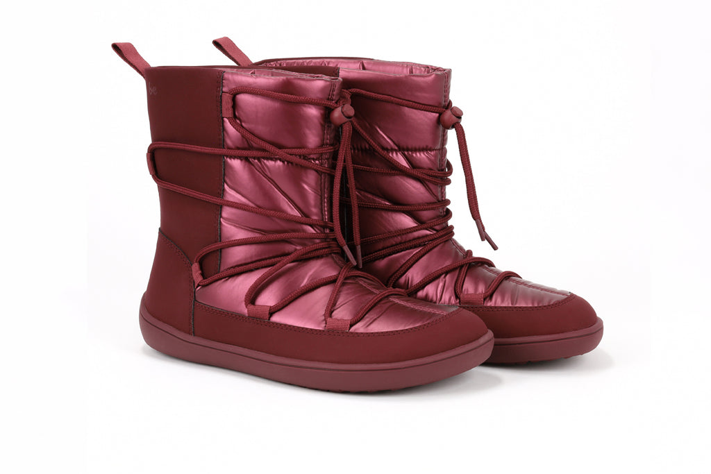 Be Lenka - Snowfox Mulher Vegan Borgonha - Botins de inverno barefoot