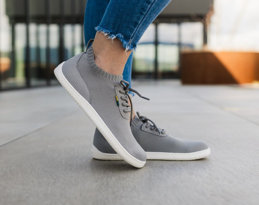 Be Lenka - Stride Grey & White - Deportivas barefoot-Be Lenka-Cacles Barefoot-Tienda de calzado barefoot respetuoso minimalista