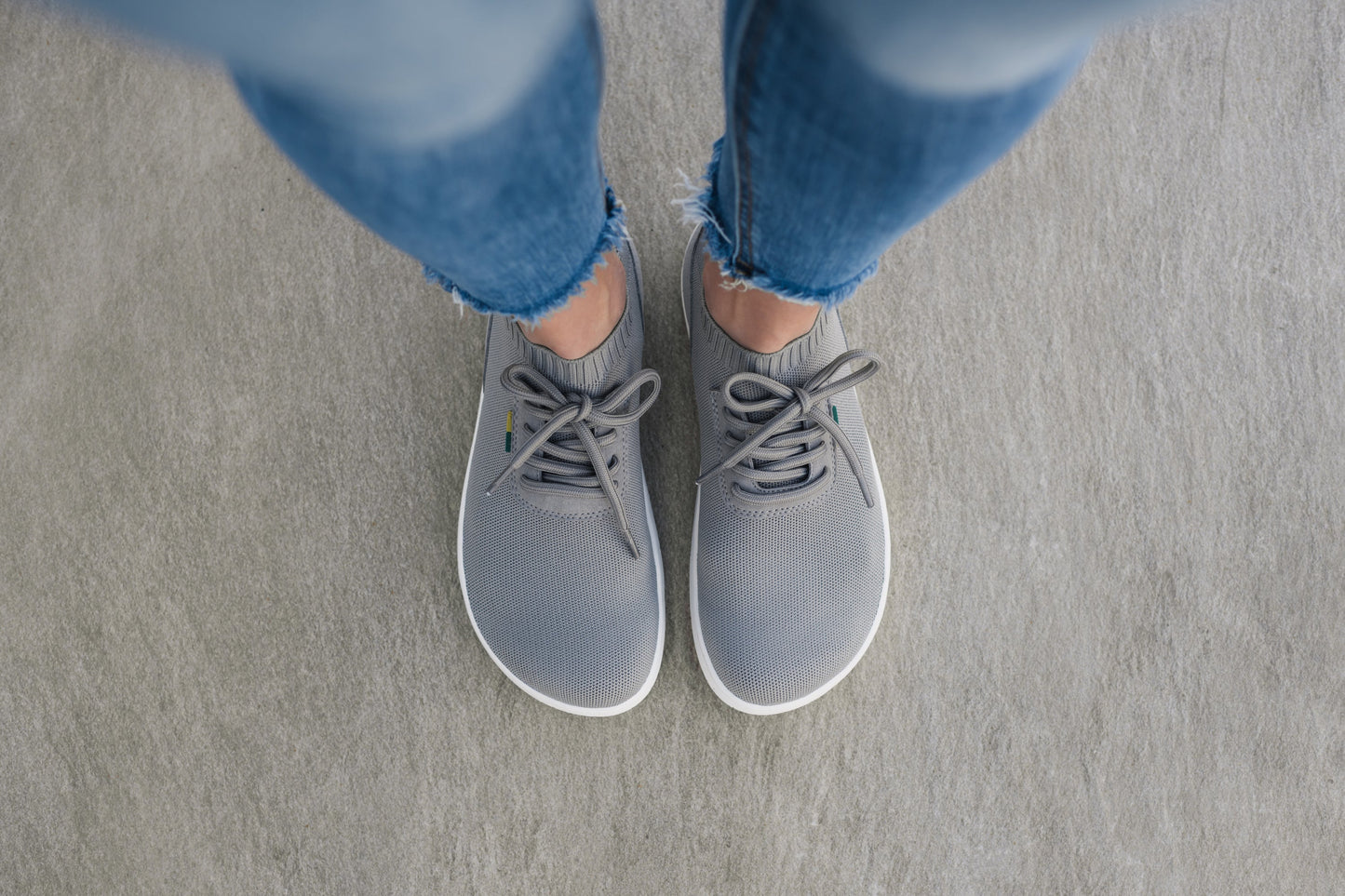 Be Lenka - Stride Grey & White - Deportivas barefoot-Be Lenka-Cacles Barefoot-Tienda de calzado barefoot respetuoso minimalista