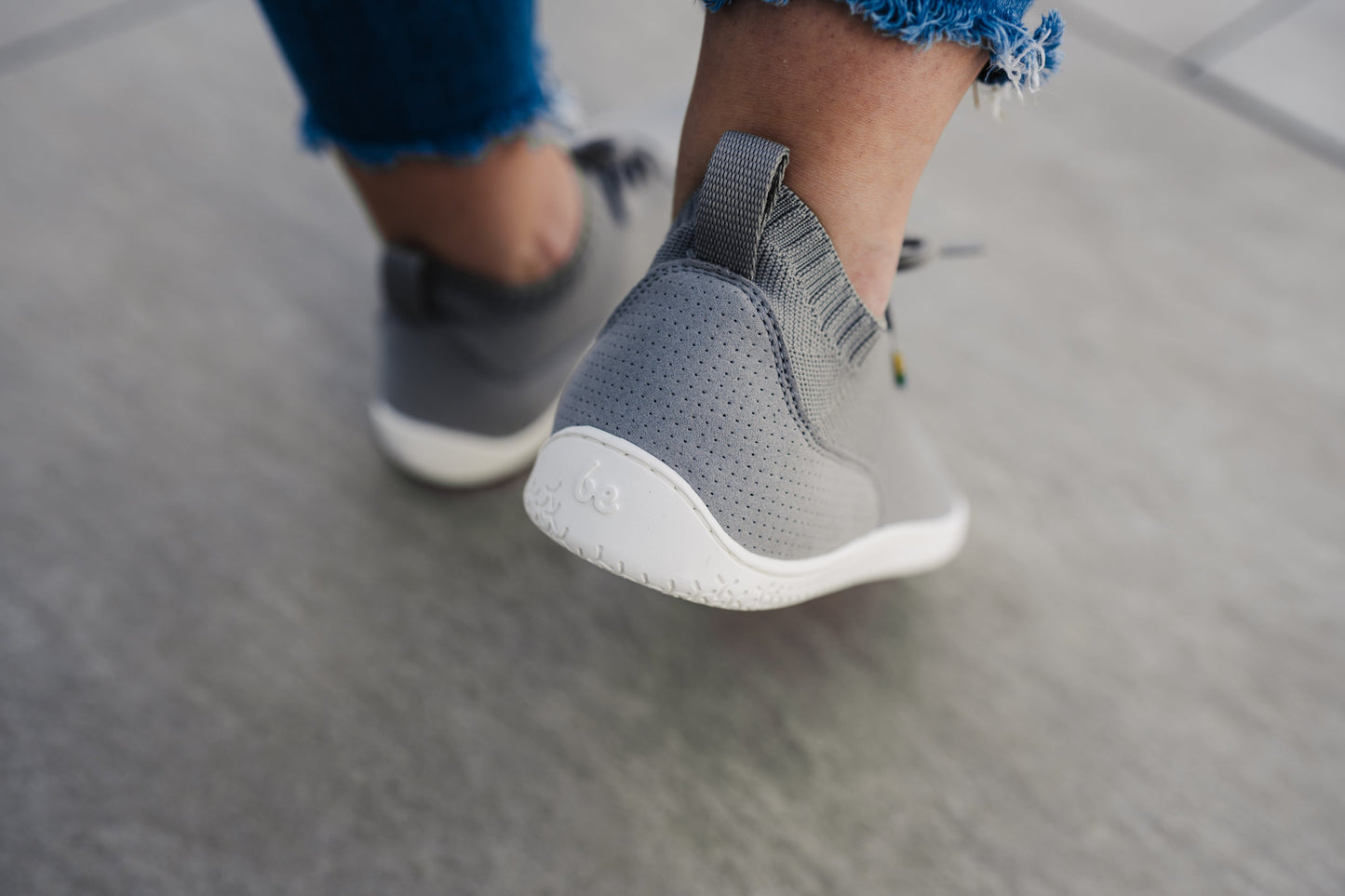 Be Lenka - Stride Grey & White - Deportivas barefoot-Be Lenka-Cacles Barefoot-Tienda de calzado barefoot respetuoso minimalista