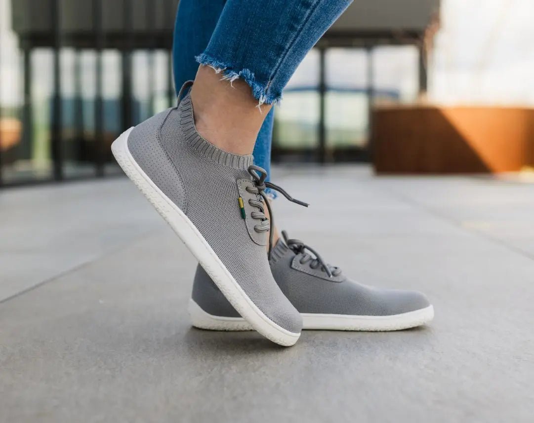Be Lenka - Stride Grey & White - Zapatillas barefoot unisex grises talla 42