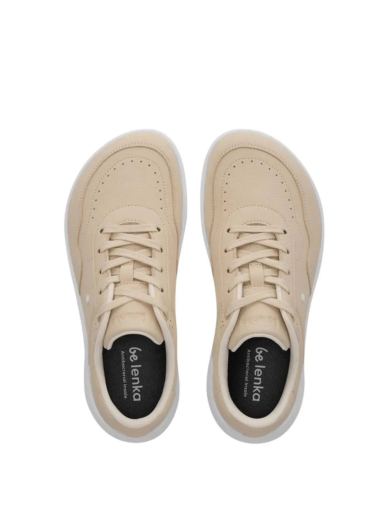 Be Lenka - Sydney White & Beige - Zapatillas barefoot de transición para mujer blancas