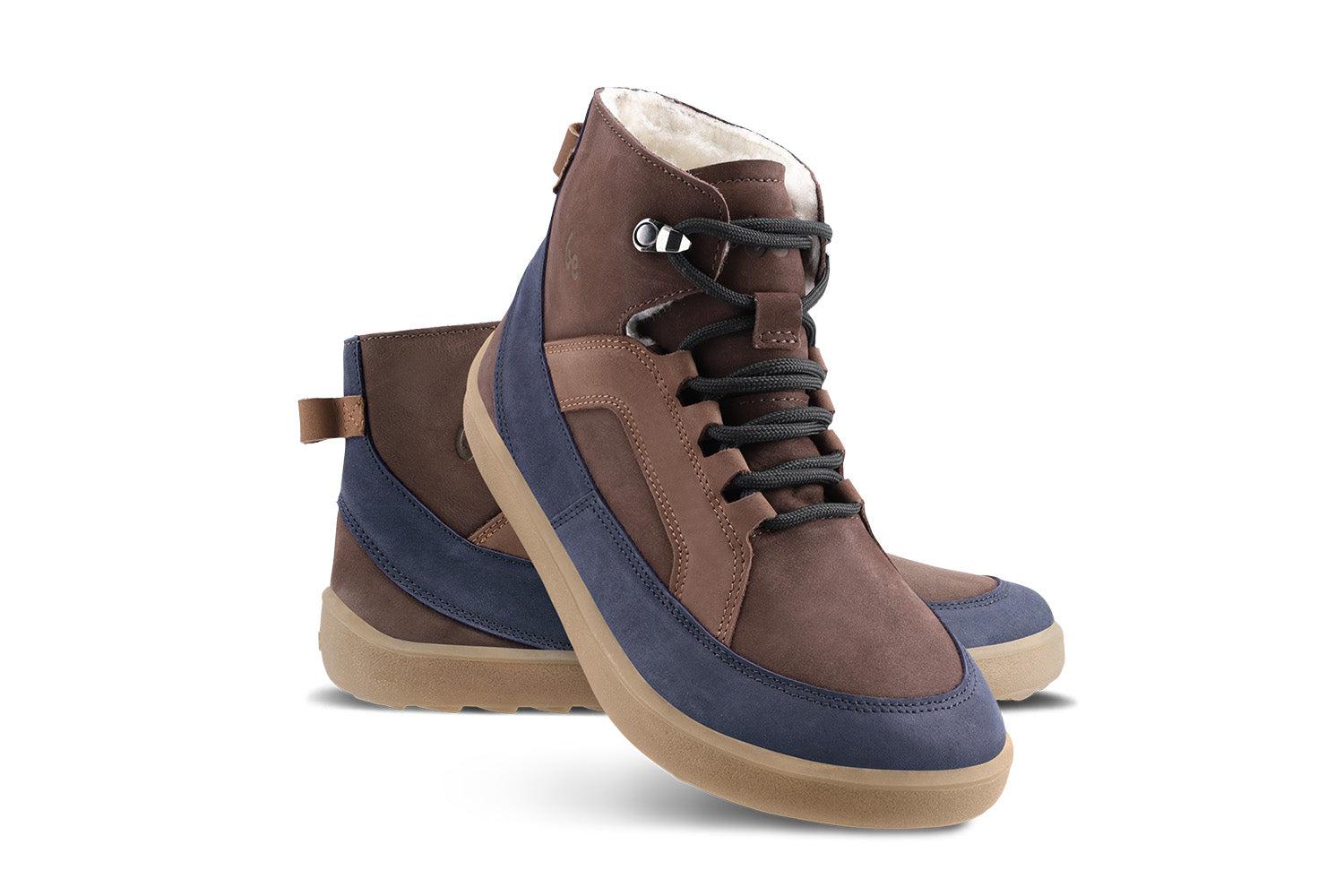 Be Lenka - York Brown & Navy - Botines barefoot-Be Lenka-Cacles Barefoot-Tienda de calzado barefoot respetuoso minimalista