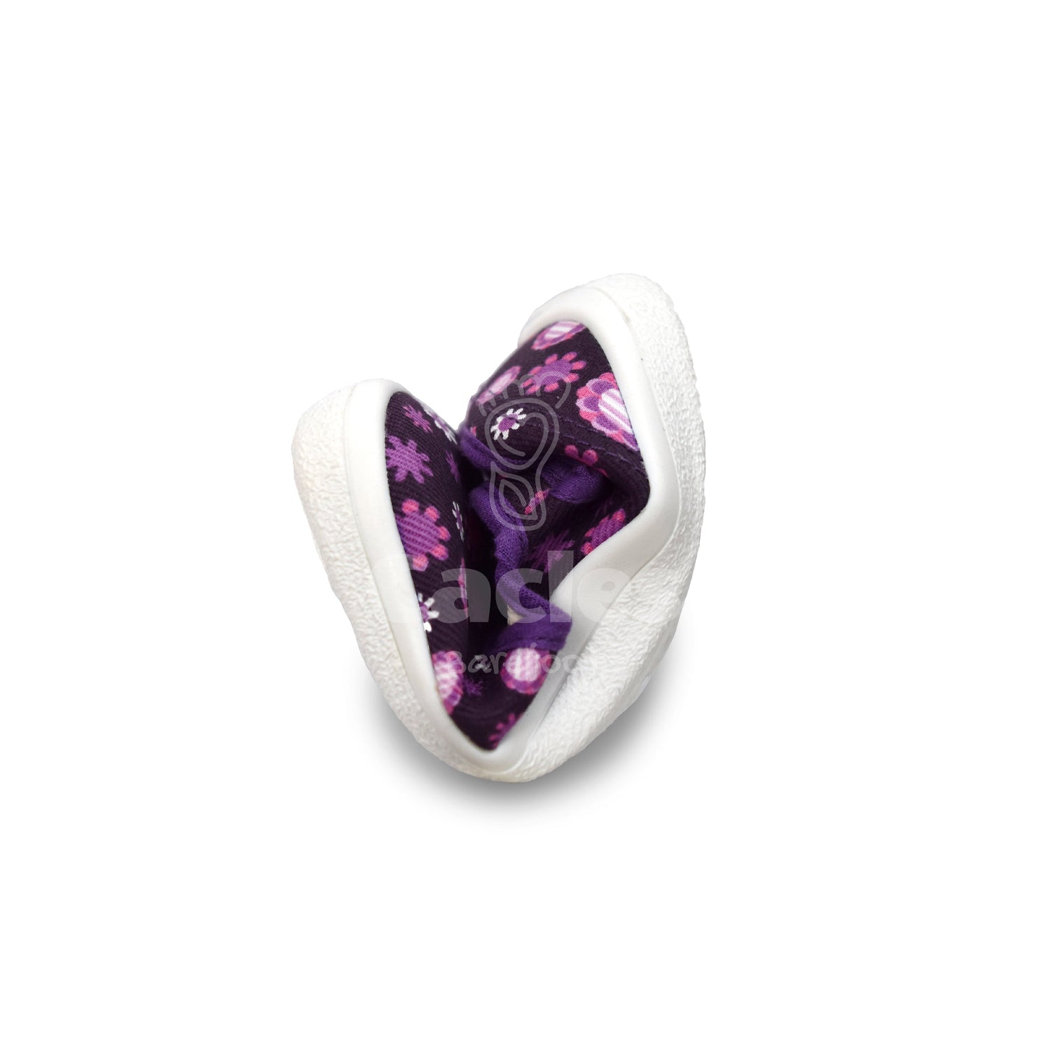 Beda - BF 0001/BA Violet Flowers - Merceditas Respetuosas-Beda-Cacles Barefoot-Tienda de calzado barefoot respetuoso minimalista