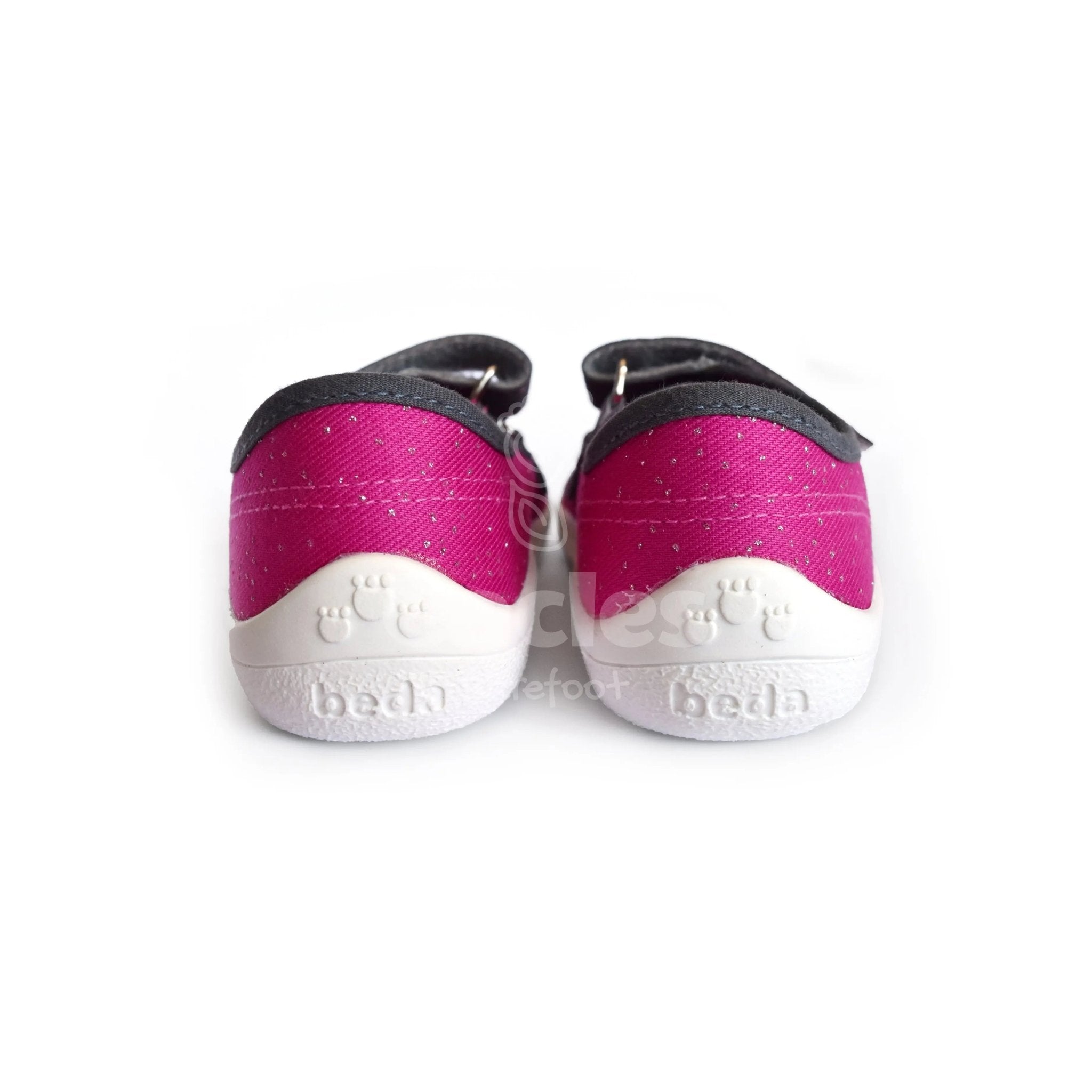 Beda - BFN 170040/TEX/W Pink Shine - Lonetas Barefoot infantiles rosas con brillo