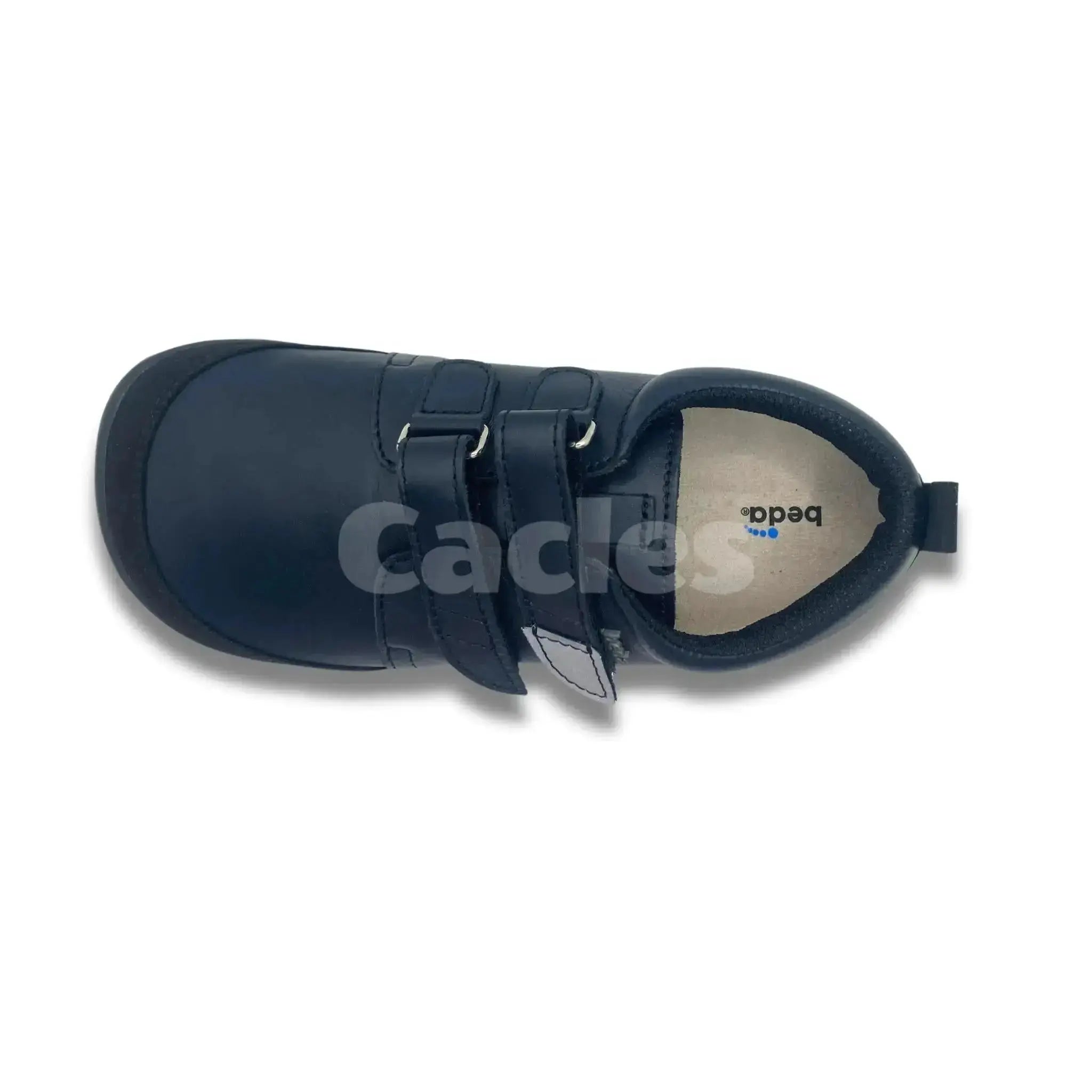 Beda - chaussures barefoot pour l'école - Noir uni