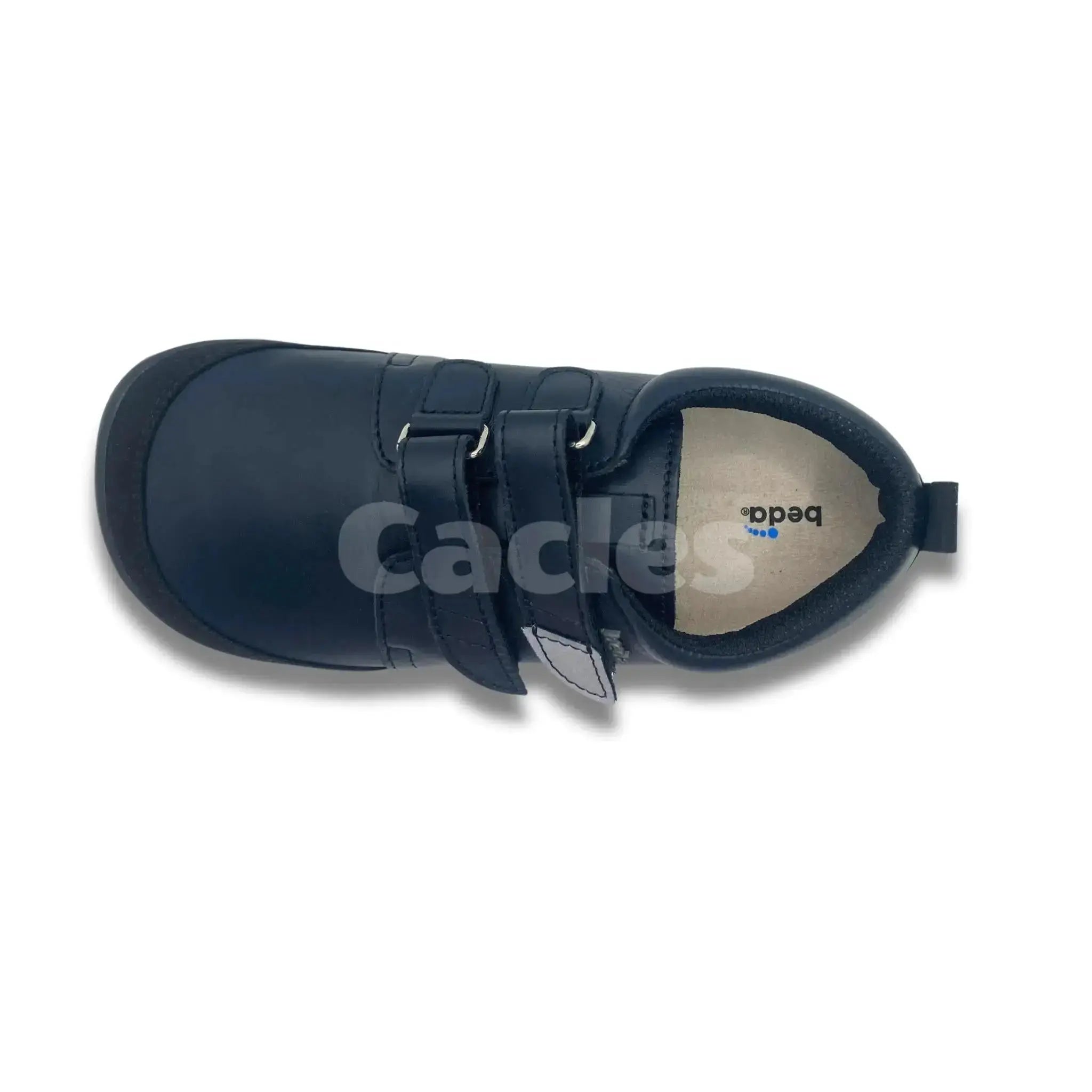 Beda - chaussures barefoot pour l'école - Noir uni