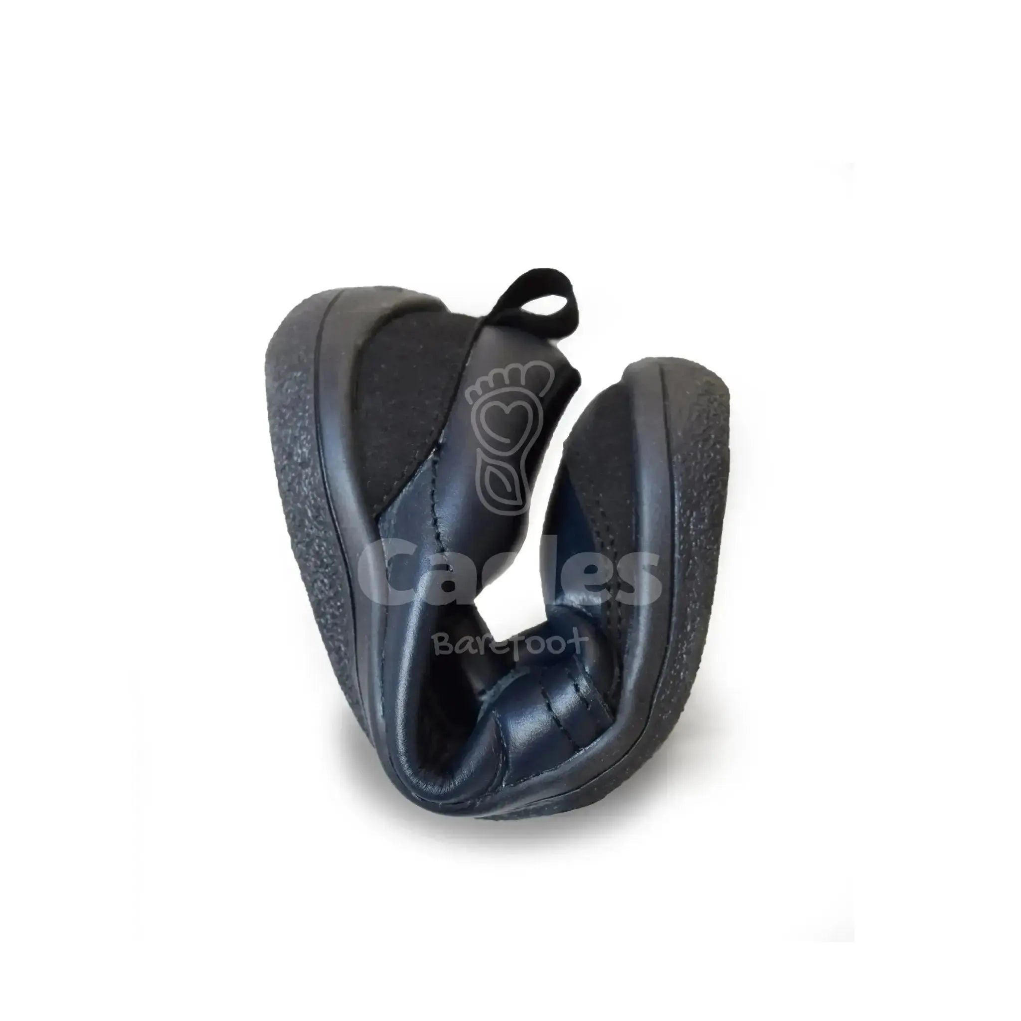Beda - chaussures barefoot pour l'école - Noir uni