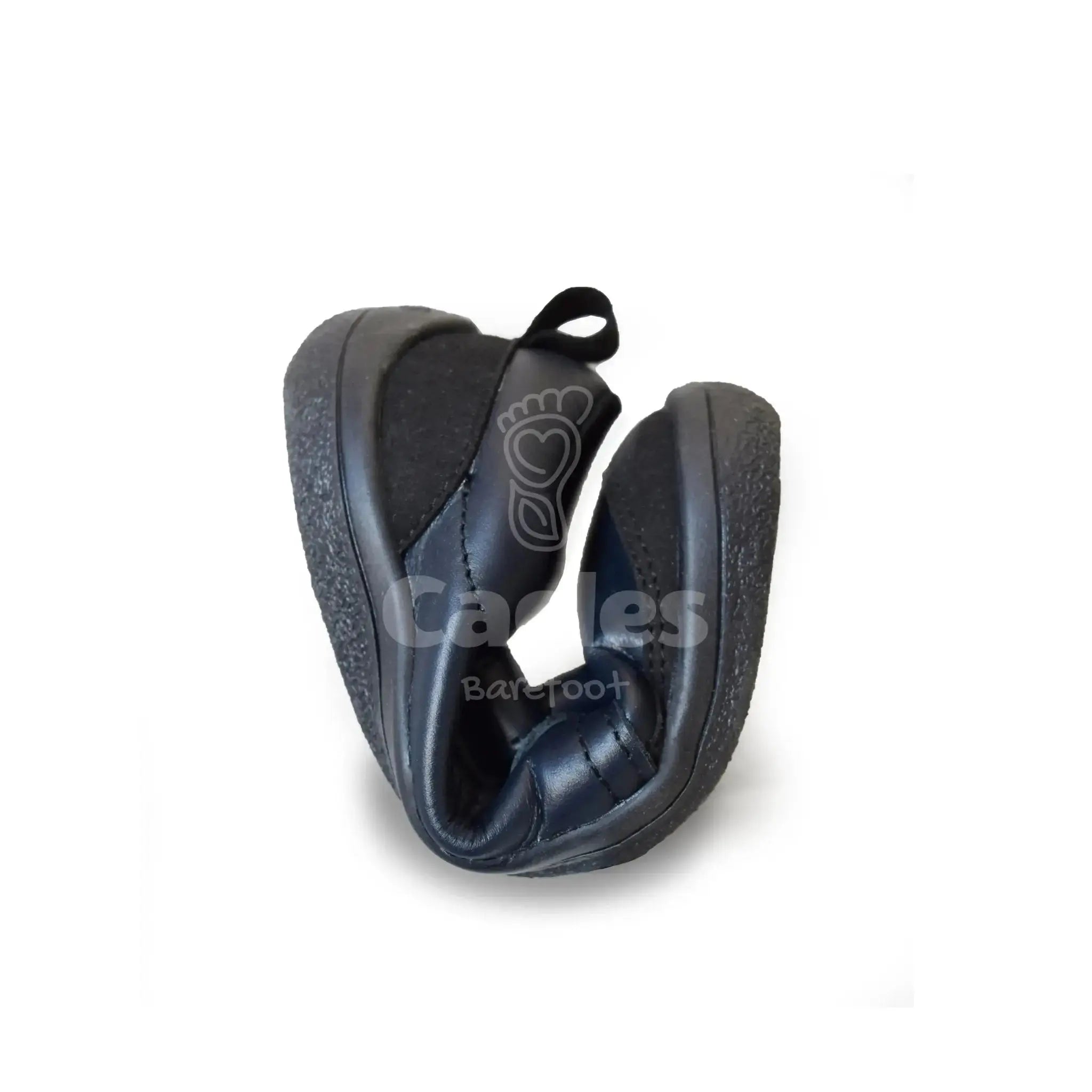 Beda - chaussures barefoot pour l'école - Noir uni