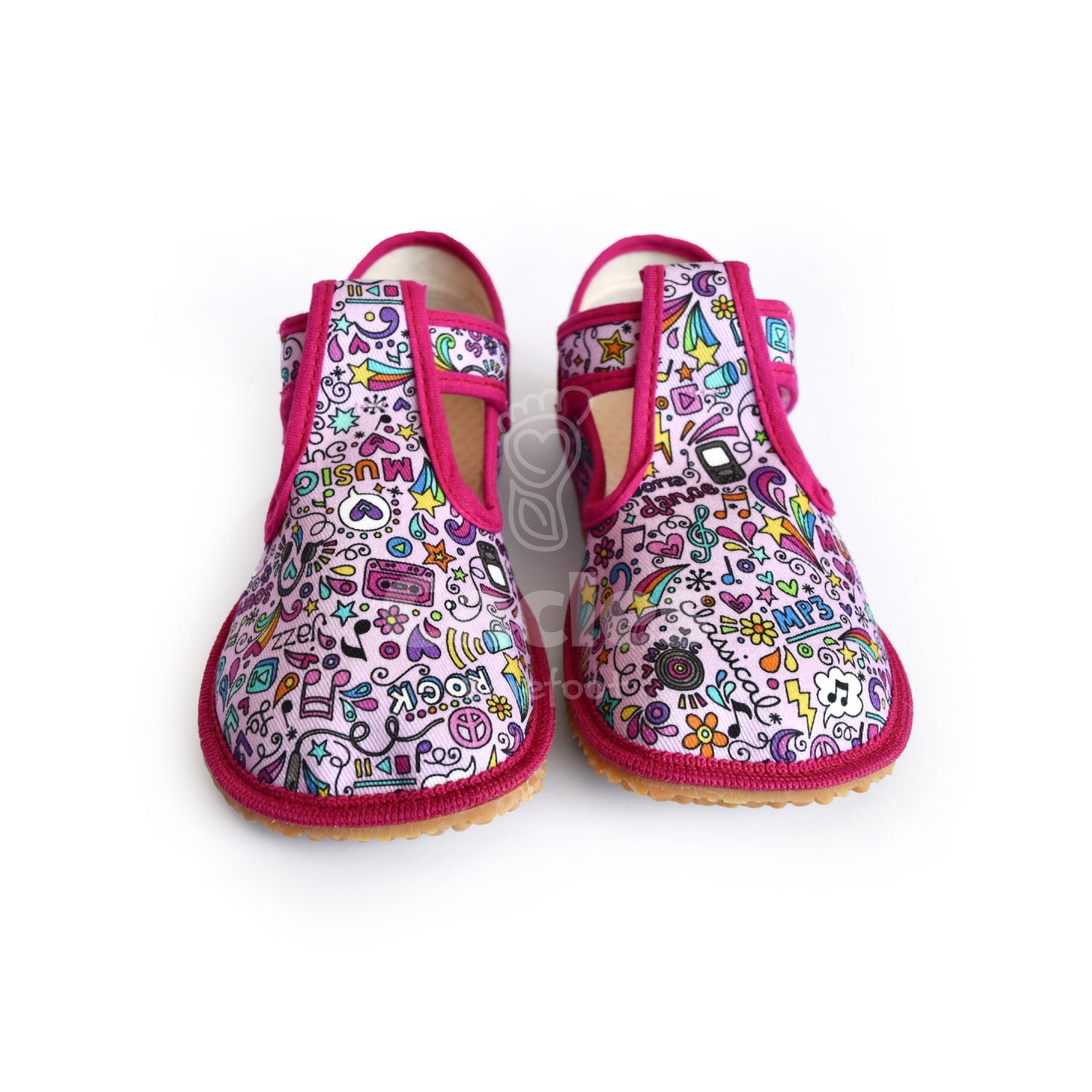 Beda - Slippers BF 060010/W - Music-Beda-Cacles Barefoot-Tienda de calzado barefoot respetuoso minimalista