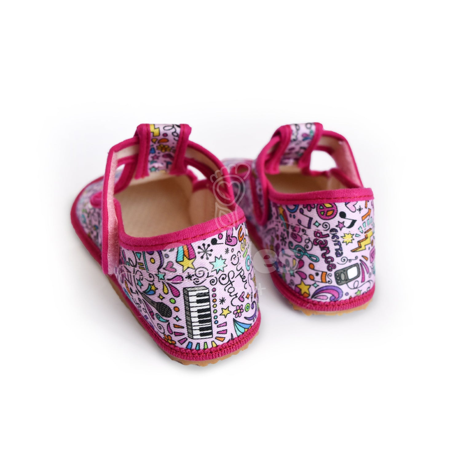 Beda - Slippers BF 060010/W - Music-Beda-Cacles Barefoot-Tienda de calzado barefoot respetuoso minimalista