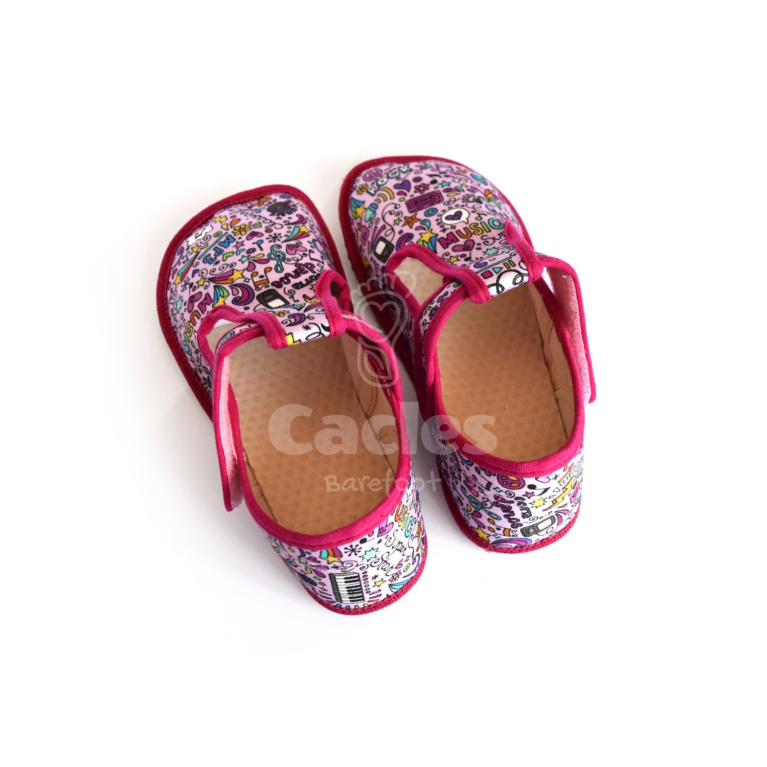Beda - Slippers BF 060010/W - Music-Beda-Cacles Barefoot-Tienda de calzado barefoot respetuoso minimalista