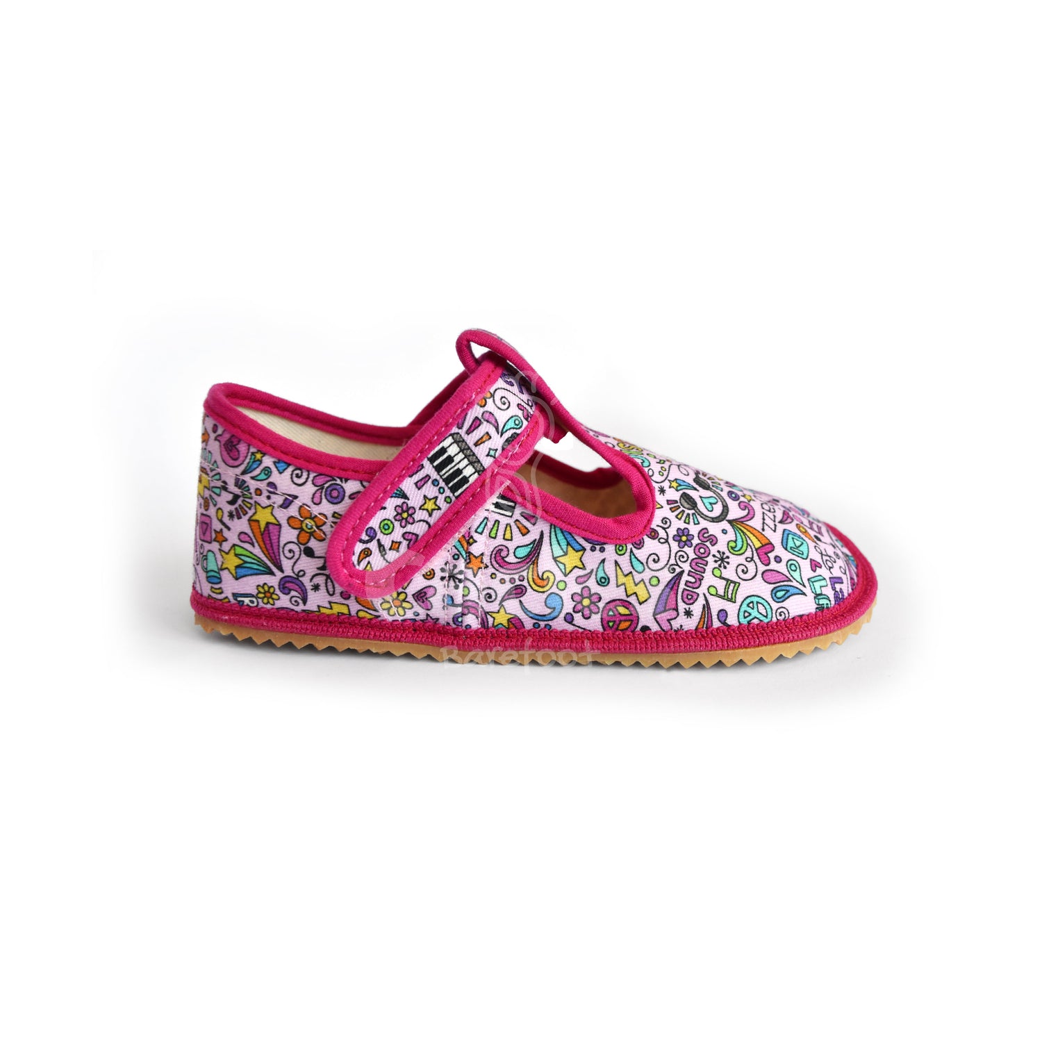 Beda - Slippers BF 060010/W - Music-Beda-Cacles Barefoot-Tienda de calzado barefoot respetuoso minimalista