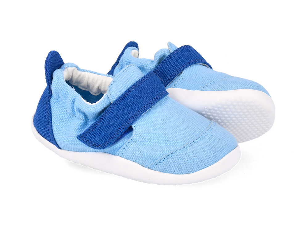 Bobux - XP Go Organic Powder Blue + Snorkel Blue - lonetas respetuosas-Bobux-Cacles Barefoot-Tienda de calzado barefoot respetuoso minimalista