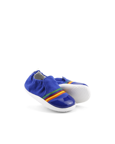 Bobux - XP Scamp Blueberry + Red Rainbow - lonetas respetuosas de primeros pasos-Bobux-Cacles Barefoot-Tienda de calzado barefoot respetuoso minimalista