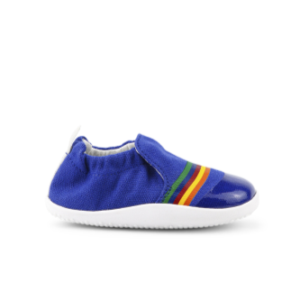 Bobux - XP Scamp Blueberry + Red Rainbow - lonetas respetuosas de primeros pasos-Bobux-Cacles Barefoot-Tienda de calzado barefoot respetuoso minimalista