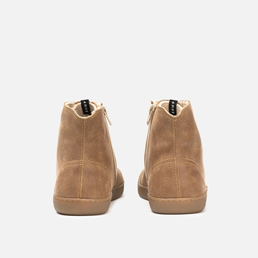 Bohempia - Alex Tobacco Brown - Botines barefoot con forro invernal