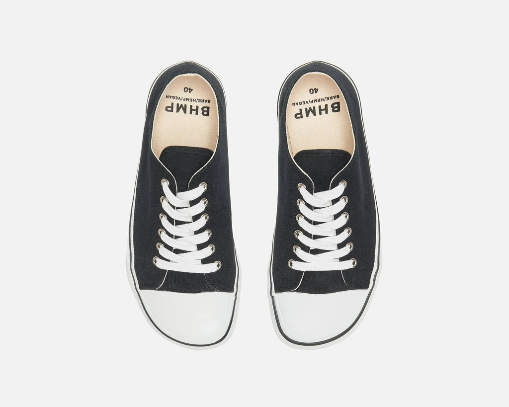 Bohempia - Herlik Black & White - Zapatillas barefoot veganas unisex negras